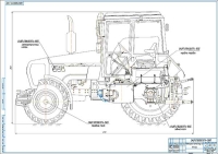 Модернизированный трактор Беларус-1221 Вид сбоку