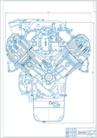 Поперечный разрез двигателя ЯМЗ-238