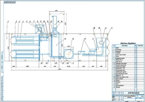 Схема размещения оборудования на зерноочистительном сушильном комплексе